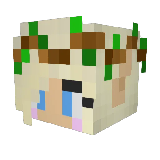 Owlee Minecraft avatar head, 3D render