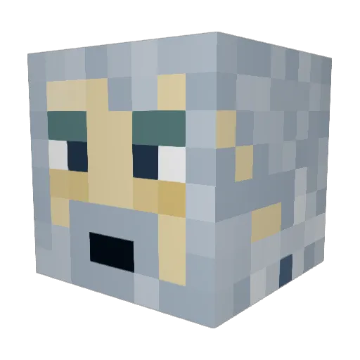 Owllanne Minecraft avatar head, 3D render