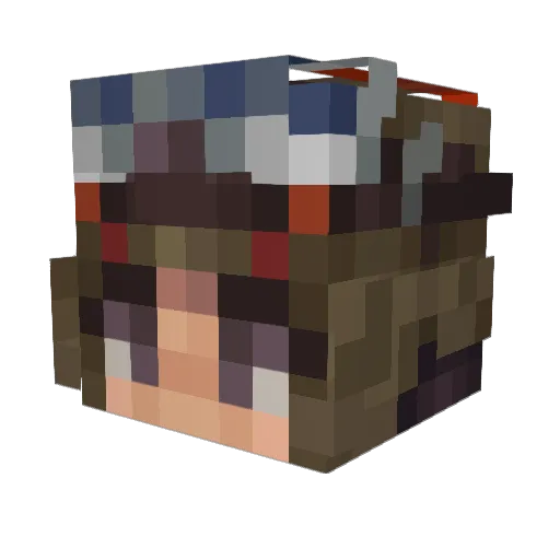 Owlsssss Minecraft avatar head, 3D render