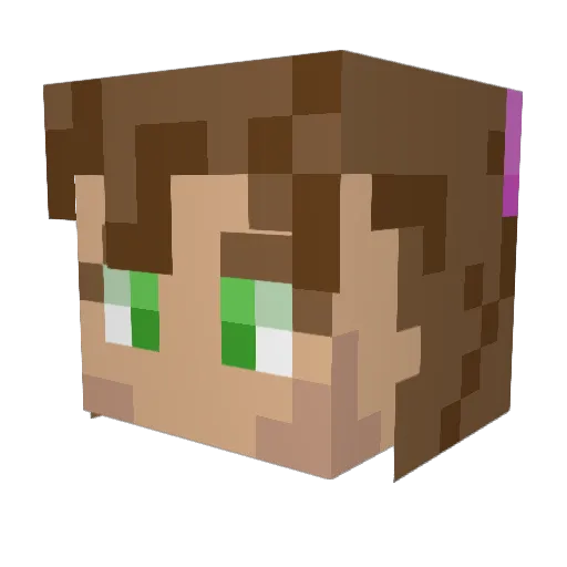 Owlstudio Minecraft avatar head, 3D render