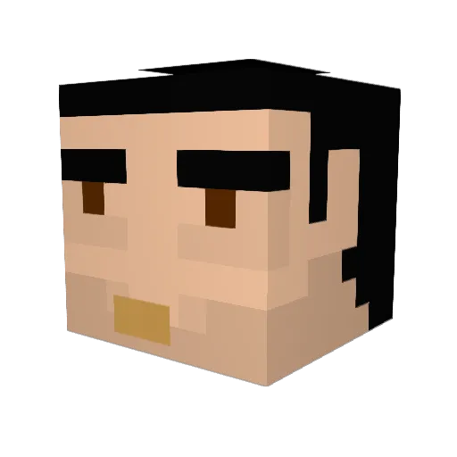 Ownage_Man Minecraft avatar head, 3D render