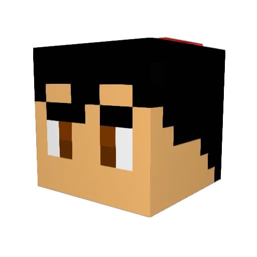 OwningFace Minecraft avatar head, 3D render
