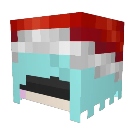 OwooOoooX Minecraft avatar head, 3D render