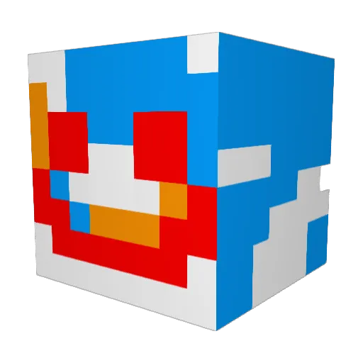 Oworia Minecraft avatar head, 3D render