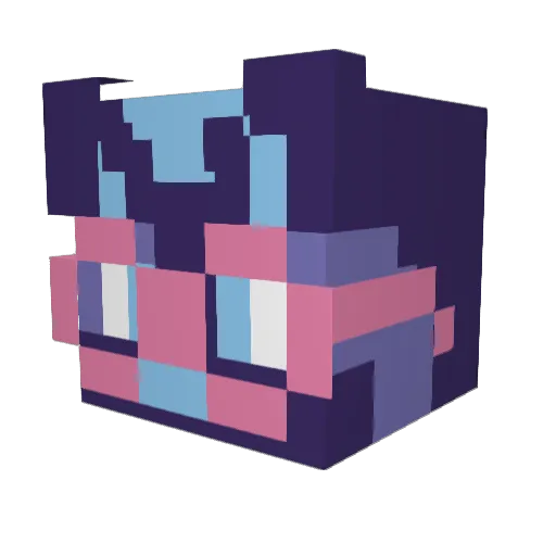 Owpi Minecraft avatar head, 3D render
