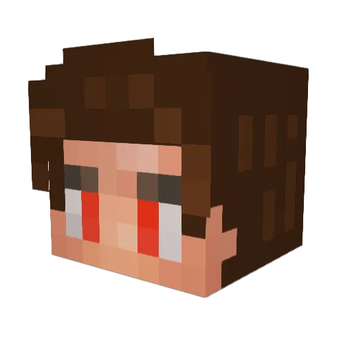 Owshcar Minecraft avatar head, 3D render