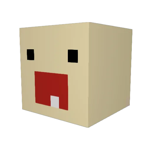Owuun Minecraft avatar head, 3D render