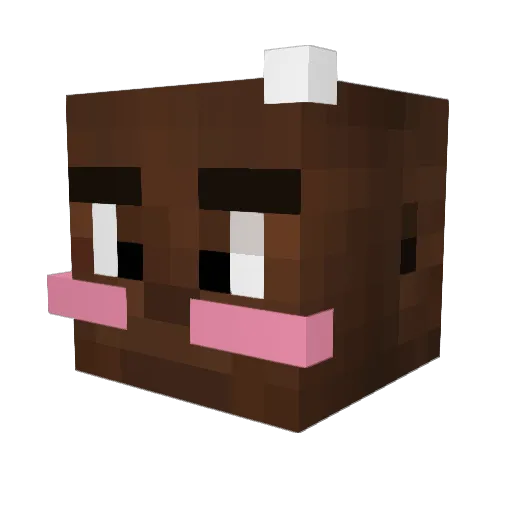 Ox6 Minecraft avatar head, 3D render