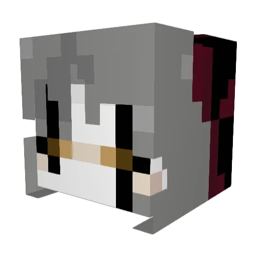 OxDeathPandaxO Minecraft avatar head, 3D render