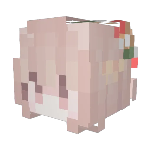 OxO_bird Minecraft avatar head, 3D render