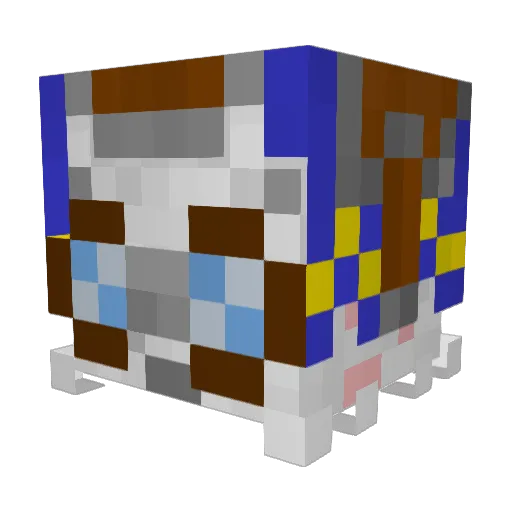 Oxaply Minecraft avatar head, 3D render