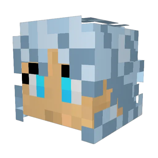 Oxdard Minecraft avatar head, 3D render