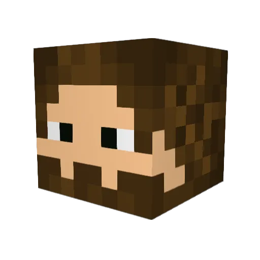 Oxdof Minecraft avatar head, 3D render