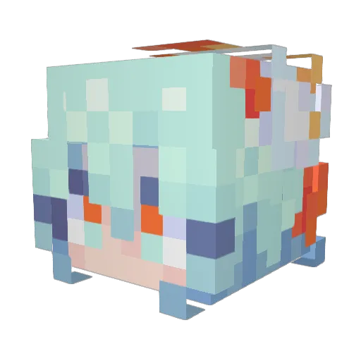 Oxeo Minecraft avatar head, 3D render