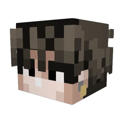 OxiOd Minecraft avatar head, 3D render
