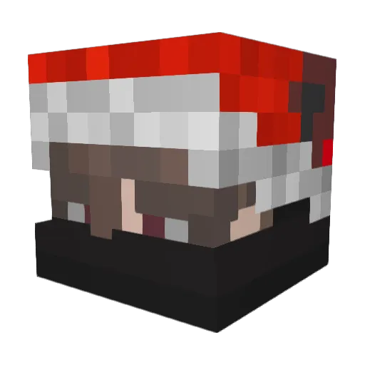 Oxicatzion Minecraft avatar head, 3D render