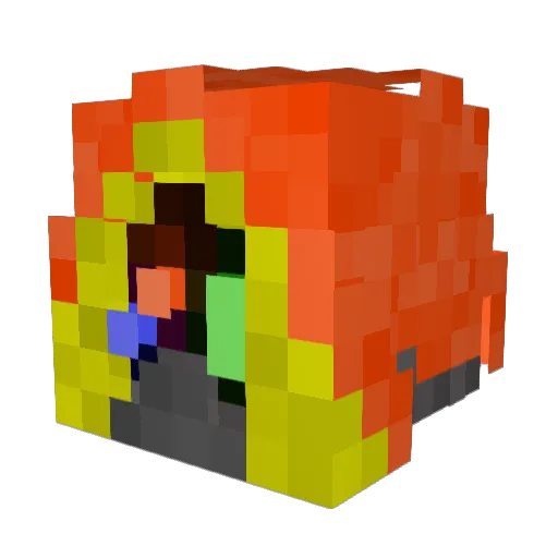 Oxidire Minecraft avatar head, 3D render