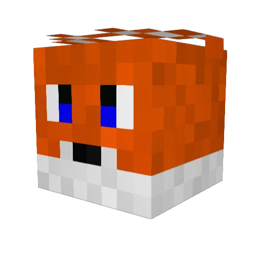 Oxigo Minecraft avatar head, 3D render