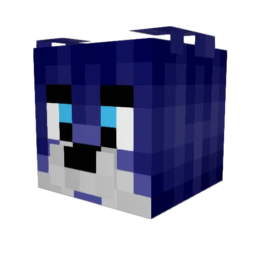Oxiloup Minecraft avatar head, 3D render