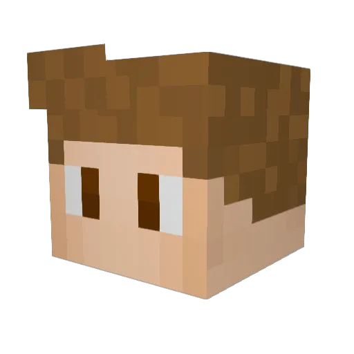 Oxima Minecraft avatar head, 3D render