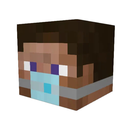 Oxime43 Minecraft avatar head, 3D render