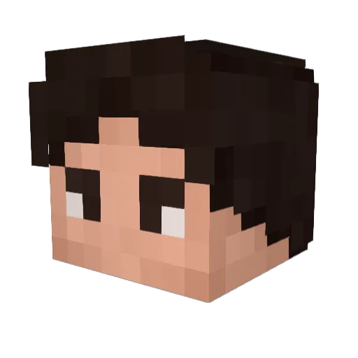 Oxio78 Minecraft avatar head, 3D render