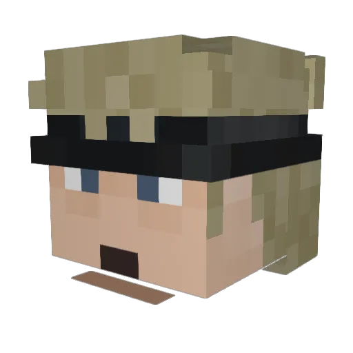 Oxirion85 Minecraft avatar head, 3D render