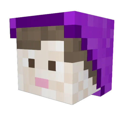 Oxlay_San Minecraft avatar head, 3D render