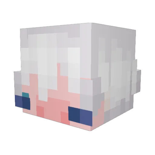 Oxnk Minecraft avatar head, 3D render