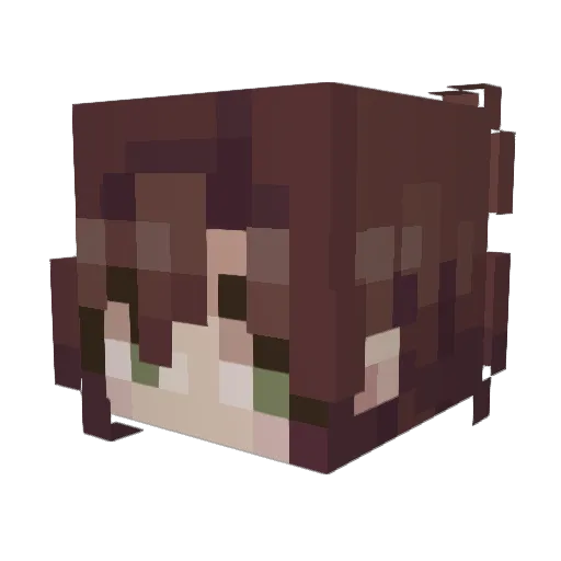 OxoLex Minecraft avatar head, 3D render