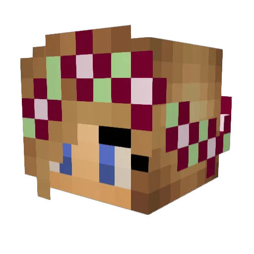 Oxphion Minecraft avatar head, 3D render