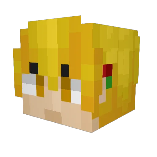 Oxtailpillow Minecraft avatar head, 3D render