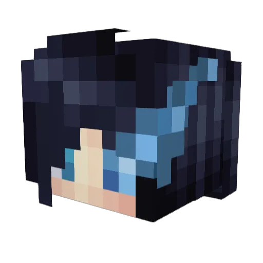 Oxtran Minecraft avatar head, 3D render