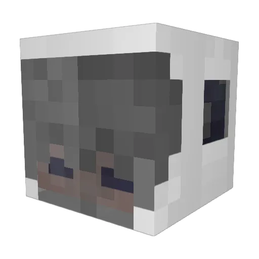 Oxtri Minecraft avatar head, 3D render