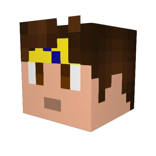 Oxwig_ Minecraft avatar head, 3D render