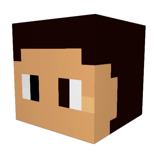 OxyRiders Minecraft avatar head, 3D render
