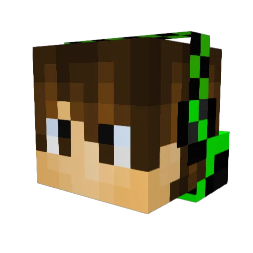 Oxygen__ Minecraft avatar head, 3D render