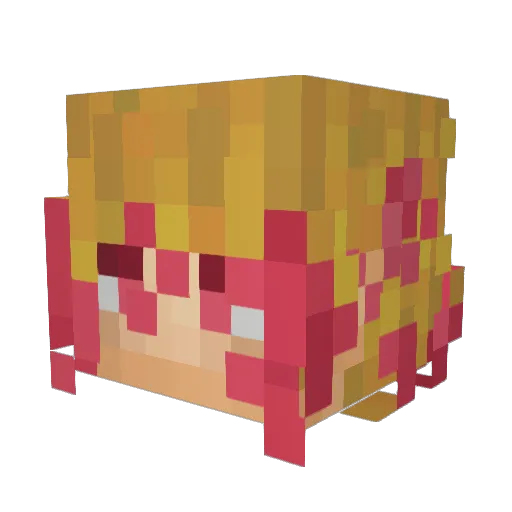 Oxylotti Minecraft avatar head, 3D render