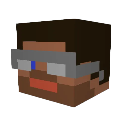 OxymoonModular Minecraft avatar head, 3D render