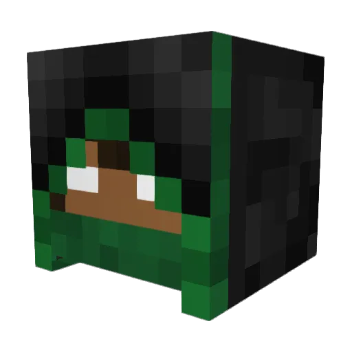 Oxypasty Minecraft avatar head, 3D render