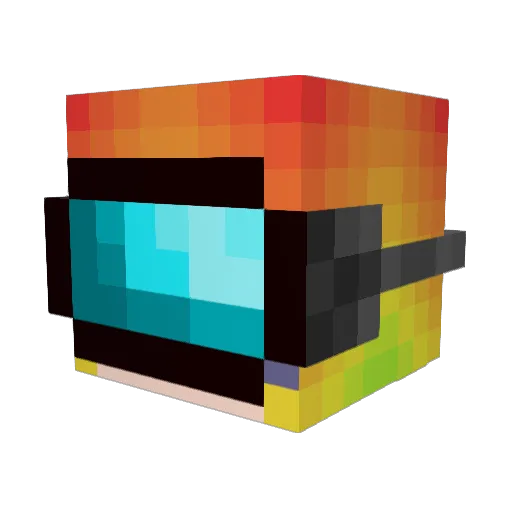 Oxysus Minecraft avatar head, 3D render