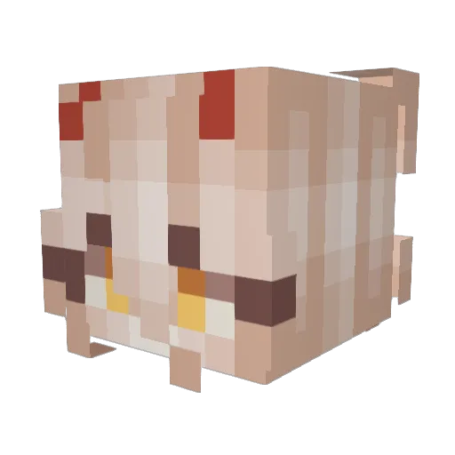 Oyatsuoni Minecraft avatar head, 3D render