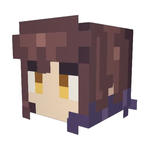Oyaxira Minecraft avatar head, 3D render