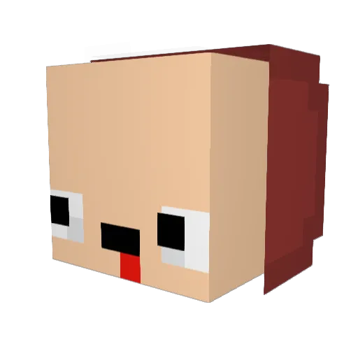 Oydas Minecraft avatar head, 3D render