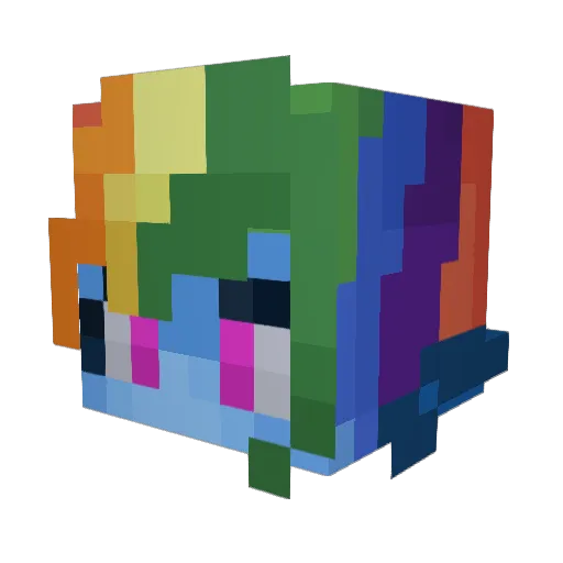 Oysterfox Minecraft avatar head, 3D render