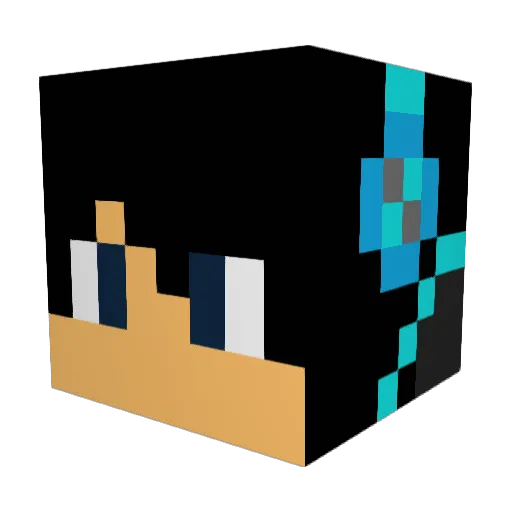 Oysterz Minecraft avatar head, 3D render