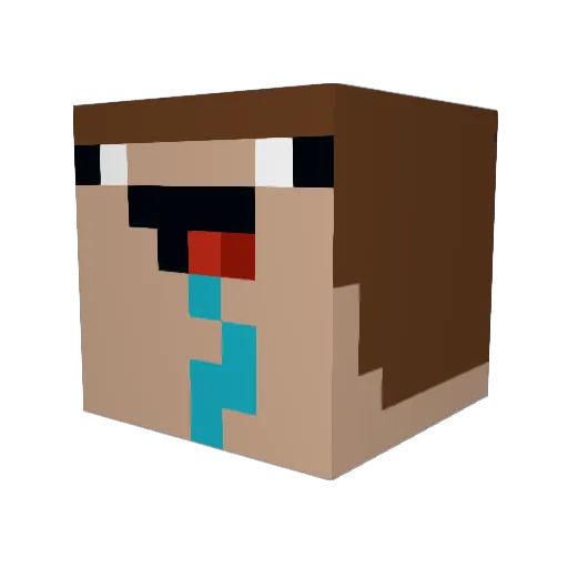 Oystiee Minecraft avatar head, 3D render