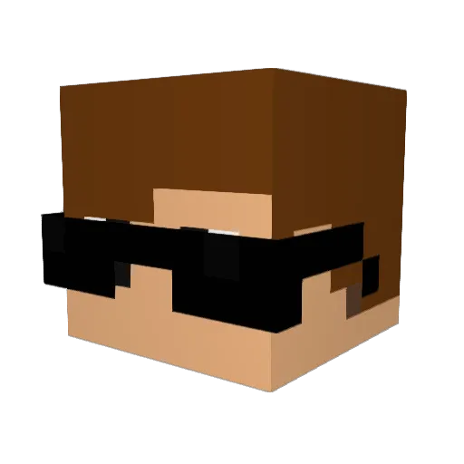 OyunTv Minecraft avatar head, 3D render
