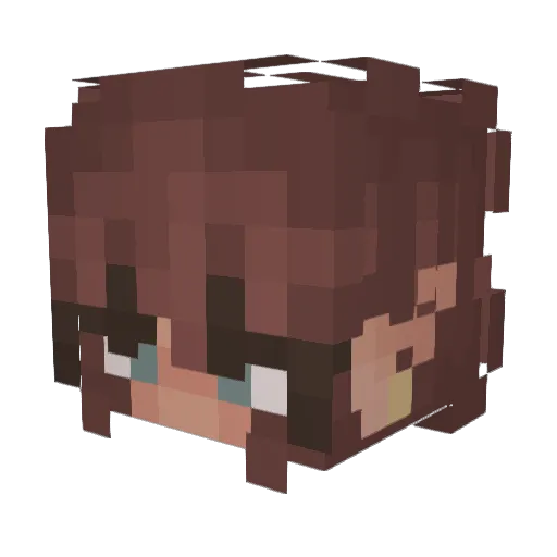 OzKittyCat Minecraft avatar head, 3D render