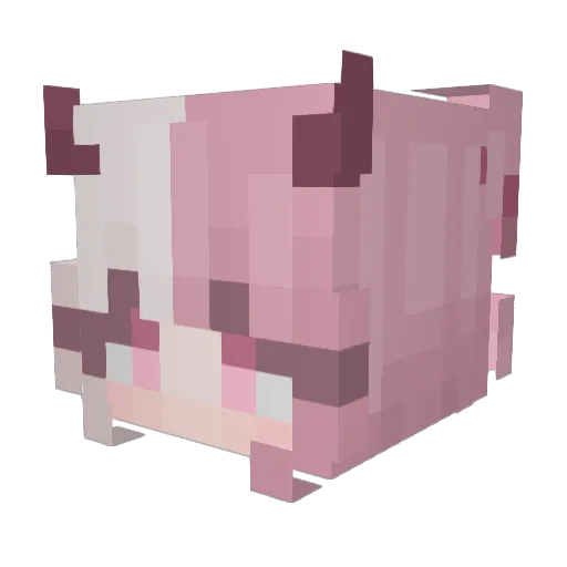 OzMermaid Minecraft avatar head, 3D render